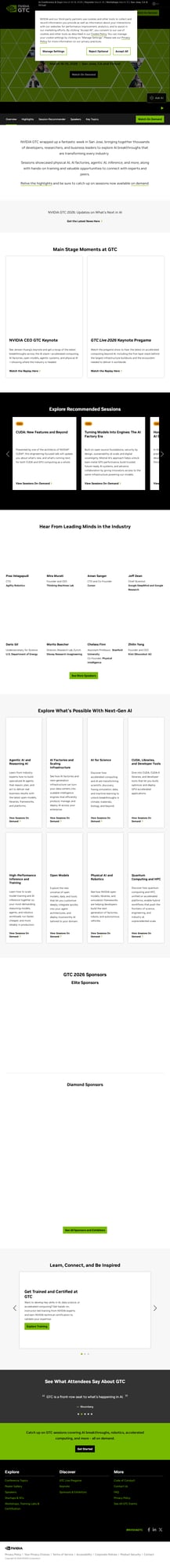 NVIDIA GTC 2026 homepage