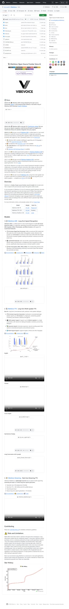 VibeVoice README and Documentation